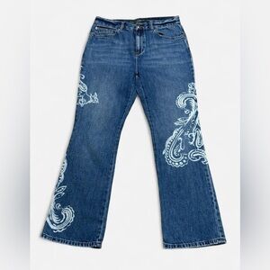 Ralph Lauren Women’s Petite Paisley Bootcut Flared bootcut Jeans - Size 4